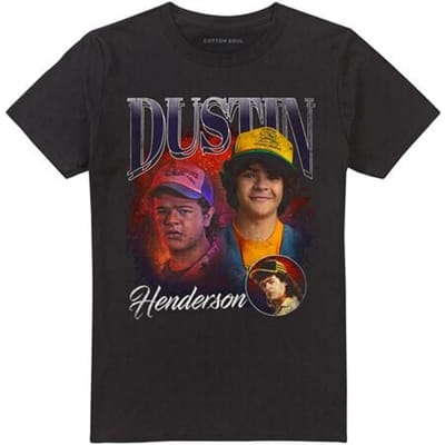 Stranger Things T-shirt - Season 5 - Dustin Homage - S tot XXL - zwart
