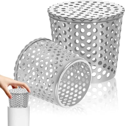 Dakgoot Bescherming - Bladscheider Regenpijp - Voorkomt Verstoppingen - Roestvrij Staal 304 - 75-90 mm - Zilver