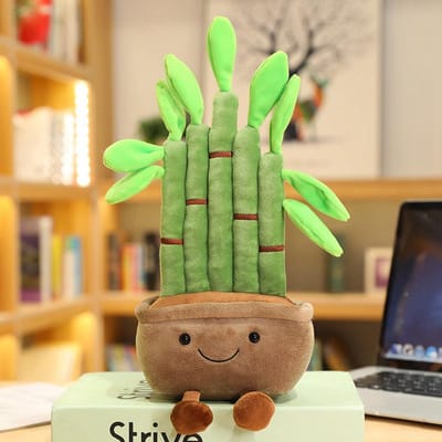 Levensecht Pluche Pijnboom Speelgoed Knuffel Geluksbamboe Potplant Decor Boekenplank Bureau Raamdecoratie Cadeau