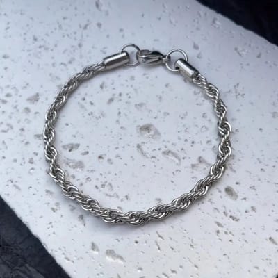 Livano Armband - Staal - Nep Zilver - Heren - 19cm