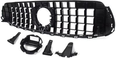 Voorbumper - Voor Mercedes GLC-Klasse X253 2020-2023 - Auto accessoires - Grille - Chroom/Zwart