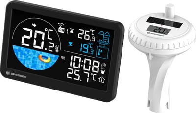 Bresser Zwembadthermometer - Draadloos - Zwemwater en Binnen Temperatuur