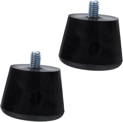 Rolschaats Remmen - Teen Stoppers - Veilig Remmen - Slijtvast Rubber - 4.5x4.5cm - Zwart