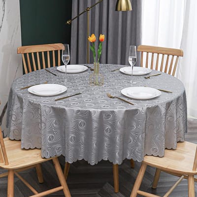 Nieuw Modern Banket Hotel Rond Tafelkleed Meerkleurig Bedrukt Tafelzeil Waterdicht Oliebestendig Wasbare Tafelhoes 140cm round 1pcs