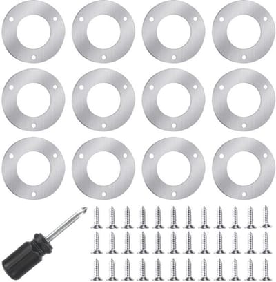 Dailygoody - Vogelhuis - Metalen Beschermplaat - 32 mm Rond - Zilver