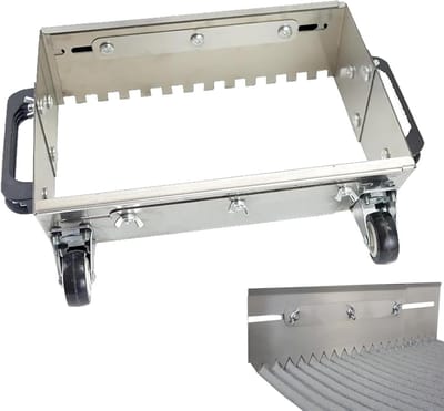 Geknipte Troffel - Tegelspreider Mortelkam - Tegels Leggen - Verstelbaar Ontwerp - 60 cm en 80 cm - Zilver