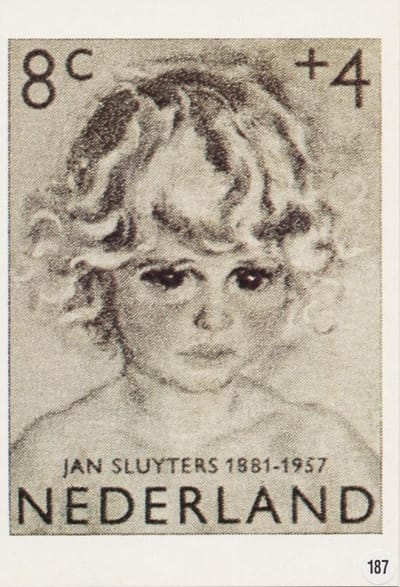 Briefkaart met afbeelding Meisjesportret – door Jan Sluyters 1881-1957 postzegel