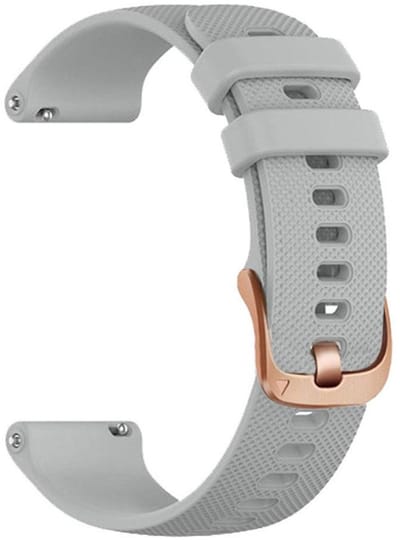 Siliconen bandje - geschikt voor Garmin Venu 2s / 3s / 4 (41mm) / Vivoactive 4s / Forerunner 255s / 265s - Huawei Watch GT 5 Pro - 42mm / GT 6 / GT 5 / GT 4 - 41mm - grijs