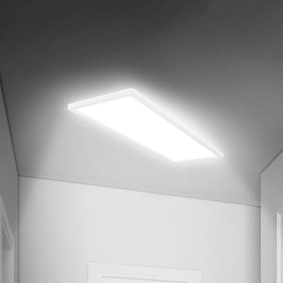 B.K.Licht Move - LED Plafondlamp - badkamerverlichting - IP44 - plafonniere met bewegingsmelder - 58 x 20 x 3 cm - wit