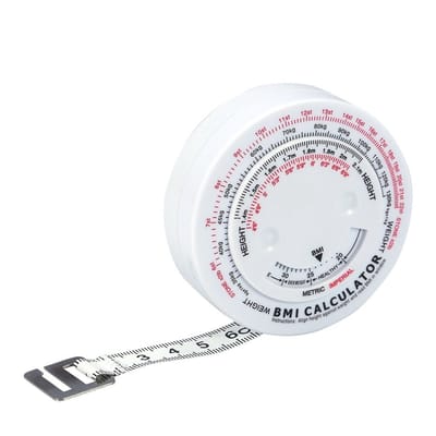 Dailygoods- Meetlint BMI Rekenmachine - Meetlint Lichaam - Omtrekmeter Taille-Heup - Meten Gewicht - Eénhandige Bediening - Metrisch Systeem - Lichamelijke Metingen