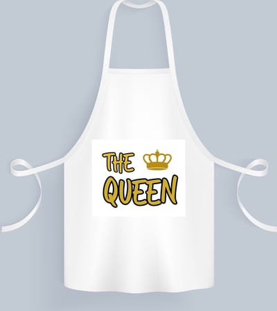 Akyol - the queen Keukenschort - Koningin - een koningin - verjaardagscadeau - kroontje - kado - gift - geschenk - 82 bij 71 cm