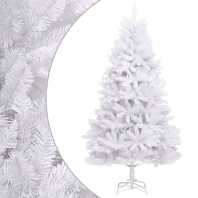 vidaXL - Kunstkerstboom - met - scharnieren - en - standaard - 180 - cm - wit
