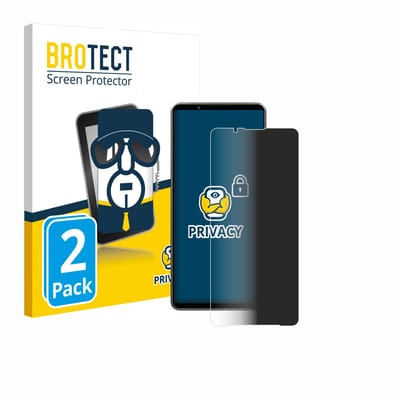 BROTECT - privacy screenprotector voor Sony Xperia 1 VII - Folie Beschermfolie Blauwlichtfilter 2 Stuks