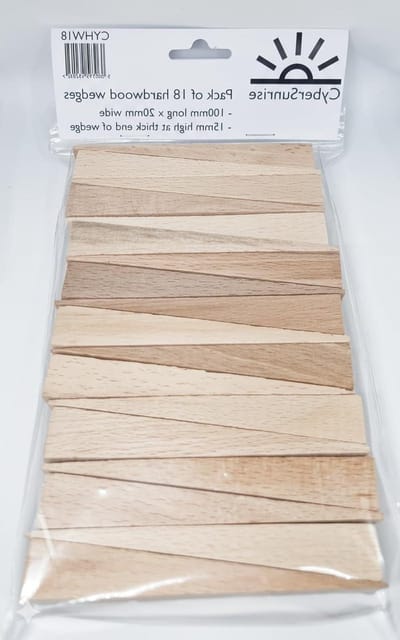 Houten Wiggen - Shim Materiaal - Meubels Egaliseren - Natuurlijk Naaldhout - 100 mm x 25 mm x 15 mm