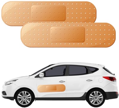 Allecto - Humoristische Auto Dents Stickers - Creatieve Vinyl