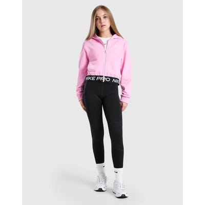 Nike Dri-FIT hoodie met rits over de hele lengte voor meisjes Pro Fleece - Roze - Kind, Roze 13-15Y