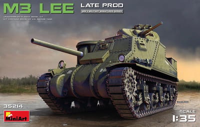 MiniArt Modelbouwpakket Militaire voertuigen - 35214 M3 Lee - Late Productie WWII - Amerikaanse Tank Plastic - 1:35 - Modelbouw