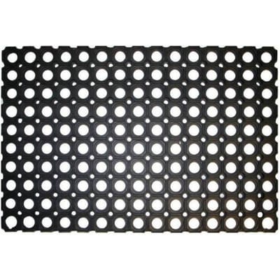 H&S Collection Deurmat - voor buiten - rubber - 60 x 40 cm - Droogloopmat - schoonloopmat