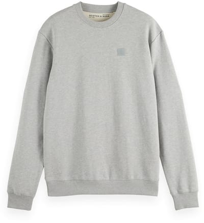Regular fit sweatshirt van puur katoen met labelpatch