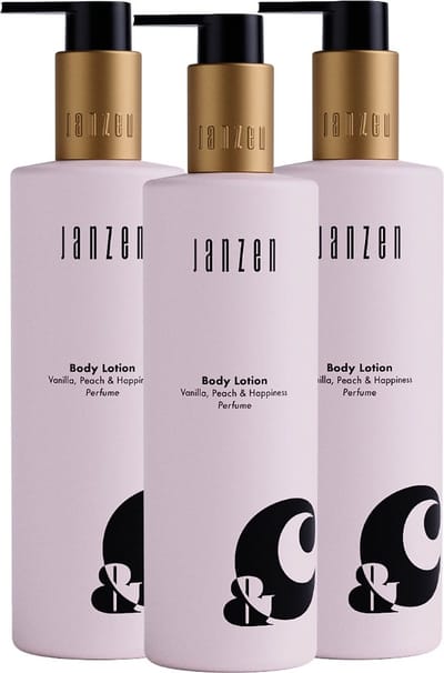 JANZEN Body Lotion &C Vanilla Peach & Happiness 3-pack