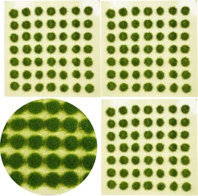 147PCS Statisch Gras Tuft Groen Model Gras Tufts Terrain Model Kit voor Miniatuurlandschappen, Spoorwegdecoratie en Kunstgras Modellering