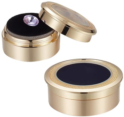 Dailygoods- Edelsteen Display Box Goudkleur - Sieradendoos voor Volwassenen - Vitrine voor Diamanten - 2 Stuks - Transparant Venster - Geschikt voor Bruiloft