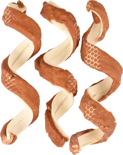 Flamingo R'hide - Snack Honden - R'hide Duck Wrapped Curl 15cm 3st 110gr - 3st - 129220 - 3st