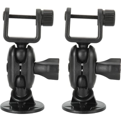 2 stuks Mini Dashcam Montagebeugel Dashboard Recorder Zuignap 360 Graden Verstelbaar black