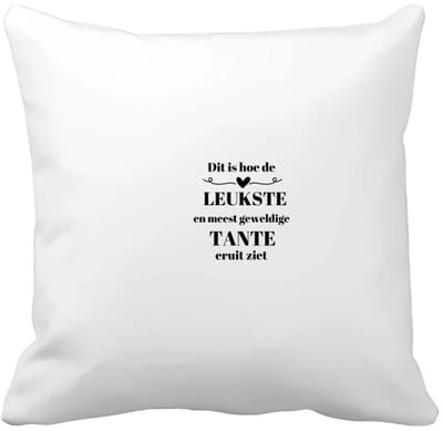 Akyol - dit is hoe de leukste en meest geweldigste tante eruit ziet Kussen hoes - Tante - meest leukste tante - verjaardag - cadeautje voor tante - tante artikelen - kado - geschenk - 40 bij 40 cm