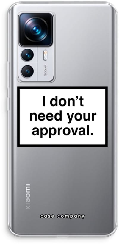 Case Company® - Hoesje geschikt voor Xiaomi 12T hoesje - Don't need approval - Soft Cover Telefoonhoesje - Bescherming aan alle Kanten en Schermrand
