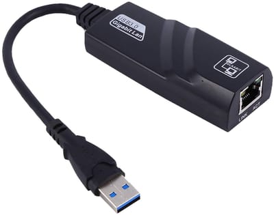 A01 USB Naar Internet - Ethernet LAN Netwerk Adapter 3.0 - UTP - Zwart