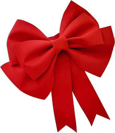 Grote strik - Decoratieve strik - Feestelijke decoratie - Zelfmontage - 75 x 100 cm - Rood