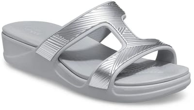 Crocs Monterey Metllic Licht Grijs Maat 37/38 US/7