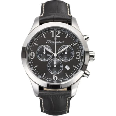 Refurbished Fromanteel Classic Black 85-0303-001 Heren Horloge 42mm