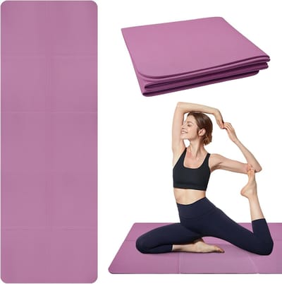 Yogamat - Fitness mat - Yogamat antislip - Yogamatten - voor Gymnastiek 、Sport 、 Pilates - slijtvast -antislip -Opvouwbare（183 x 61cmx5mm）