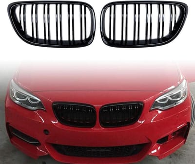 Glanzend Zwarte Dubbele Nier Radiatorgrill voor 2 Serie F22 F23 F87 (2012-2017)