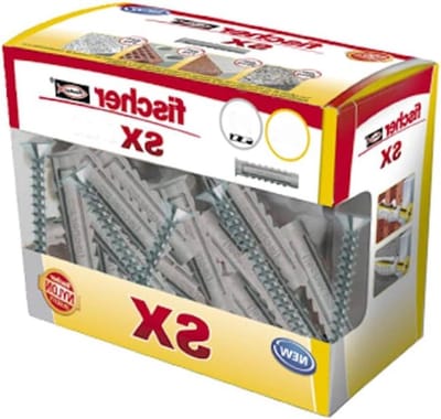 Wandpluggen Beton - Bevestigingspluggen - Lampen Ophangen - Anti-rotatie Grip - 5x25 mm - Grijs