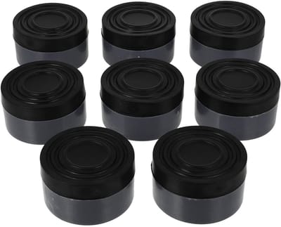 Verhogende Kussentjes - Stabilisatiekussen Meubelgrijper - Wasmachine Stabiliseren - Antislip en Trillingsdempend - 6.5 x 6.5 x 4 cm - Zwart