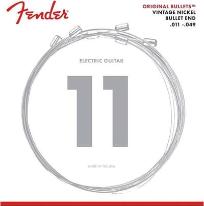 Fender F-3150M snaren set elektrisch, pure nickel roundwound, medium, 011-014-018-025-038-048