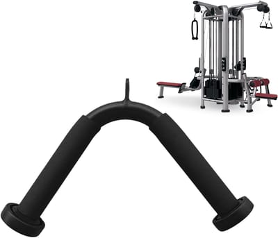 Pulldown Bar - Kabel Machine Grip - Rug Trainen - Symmetrische Grip - 27 x 20 cm - Zwart