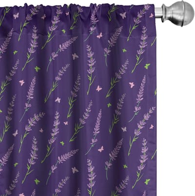 ABAKUHAUS Gordijnen – 2-delige set 75x245 cm – microvezel – babyroze-lindengroen