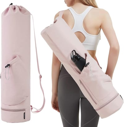 Grote Yogamat met Verstelbare Draagriem en Nat Compartment, Ideaal voor Pilates en Yoga