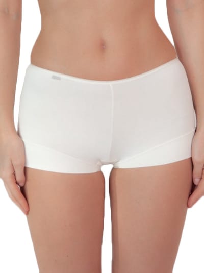 3844 dames boxershort microfiber - Dames polyamide hoge onderbroek - Badstof kruisje - ondergoed - Peach / S