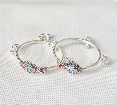 N3 Collecties 999 Zilveren Baby Unisex Armband Met Multi Zirkonia