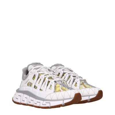 Versace Witte Leren Sport Sneakers