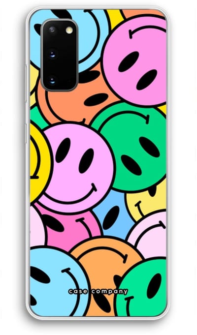 Case Company® - Hoesje geschikt voor Samsung Galaxy S20 hoesje - Smiley N°1 - Soft Cover Telefoonhoesje - Bescherming aan alle Kanten en Schermrand