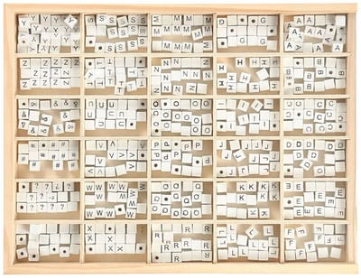 Creativ Company houten letterkralen wit A-Z 750 stuks sieraden knutselen.
