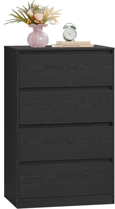 VASAGLE - Ladekast - Met 4 Lades - Opbergkast voor Slaapkamer - Modern Design