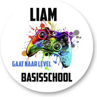 25x Game Controller stickers met naam - afscheid kleuterklas -basisschool - Gamen - Controller - Traktatiestickers Pimp Studio - Gepersonaliseerd - Sluitstickers - Kinderfeest Traktatie - Uitdeeltraktatie - Wensetiket - Glossy sticker