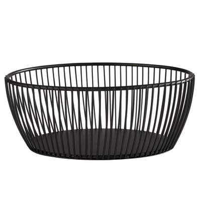 APS Broodmand - Broodkorf - Vaatwasserbestendig - Metaal - Zwart - Ovaal - Voor Horeca - 20cm x 15cm - H 8 cm